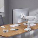 Alterzone Arm Luxe Heavy-duty Single Monitor Arm, White Alterzone Arm Luxe Heavy-duty Single Monitor Arm, White