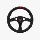 Round-Shaped Steering wheel P-330R(K)(Leather) without HUB | 330mm | Leather - DELENordic.com Simagic P-330R(K) Rounded Steering Wheel Rim 330mm (K) - Leather