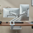 Alterzone Arm Duo Aluminum Monitor Arm, White - DELENordic.com Alterzone Arm Duo Aluminum Monitor Arm, White