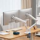 Alterzone Arm Duo USB Aluminum Monitor Arm, 2 x USB 3.0 Ports, White - DELENordic.com Alterzone Arm Duo USB Aluminum Monitor Arm, 2 x USB 3.0 Ports, White
