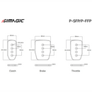 Simagic Flat Pedal Plate (Throttle, Brake, Clutch) - DELENordic.com Simagic P1000 Triple Flat Pedal Plate Set (P-SFP)