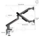 Alterzone Arm Duo Aluminum Monitor Arm, Space Gray - DELENordic.com Alterzone Arm Duo Aluminum Monitor Arm, Space Gray