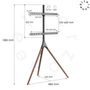 Alterzone Trio Easel TV Floor Stand for 45"-65" TVs, Walnut - DELENordic.com Alterzone Trio Easel TV Floor Stand for 45