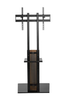 Alterzone Slim 7s TV Floor Stand with Shelf for 37"-70" TVs, Walnut - DELENordic.com Alterzone Slim 7s TV Floor Stand with Shelf for 37