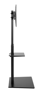 Alterzone Slim 7s TV Floor Stand with Shelf for 37"-70" TVs, Walnut - DELENordic.com Alterzone Slim 7s TV Floor Stand with Shelf for 37