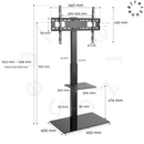 Alterzone Slim 7g TV Stand with Glass Base for 37"-70" TVs, Black - DELENordic.com Alterzone Slim 7g TV Stand with Glass Base for 37