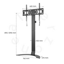 Alterzone Arc TV Floor Stand for 37"-70" TVs, Black - DELENordic.com Alterzone Arc TV Floor Stand for 37